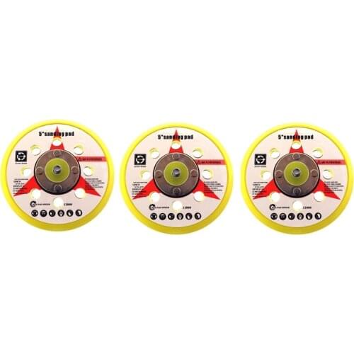 5-Inch 8-Hole Support Sanding Pad 125 mm Sanding Disc Support Pad M8 Threaded Hook and Loop Abrasive Tool