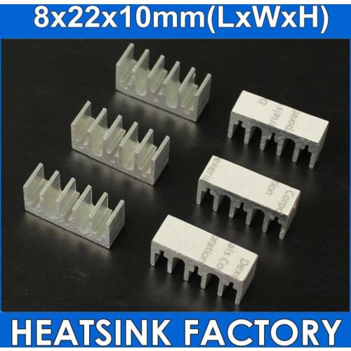 10pcs 8x22x10mm Ram Heatsink Chipset Aluminum Heatsink With Thermal Conductive Tape