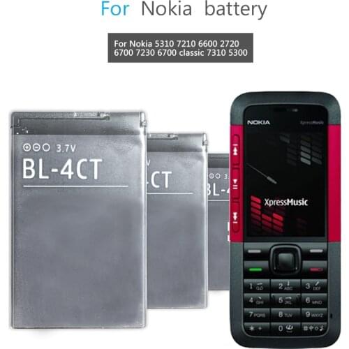 Mobile Phone Battery For Nokia 5310 6700S X3 X3-00 7230 7310C 5630 2720A 7210C 6600F Replacement Battery BL 4CT BL-4CT 860mAh