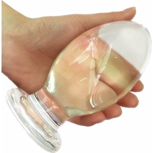 67*134mm Large Huge Glass Anal Sex Toys For Women Men Crystal Anal Butt Plug Health Massager Prostate Stimulation Sex Products