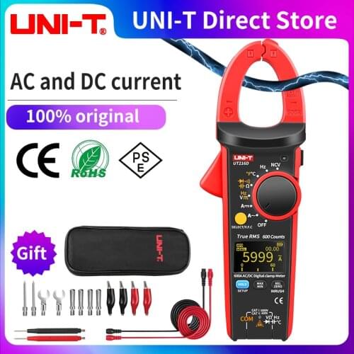 UNI-T UT216D 600A Digital Clamp Meter NCV V.F.C Diode LCD Backlight Analog Flashlight UT216A/B/C