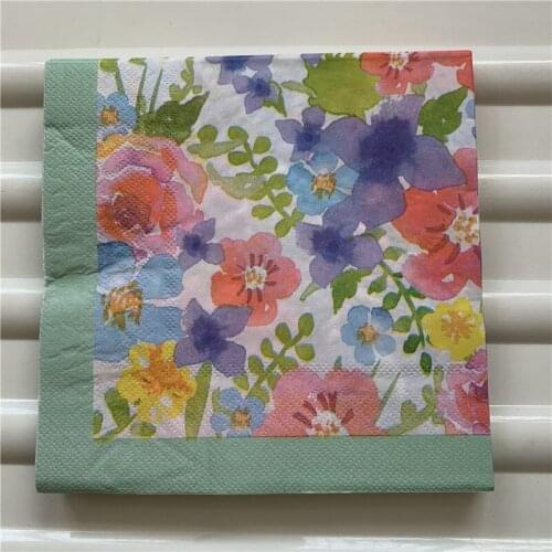 Decoupage wedding vintage napkins paper elegant tissue purple blue purple flower birthday Guardanapo party beautiful serviettes