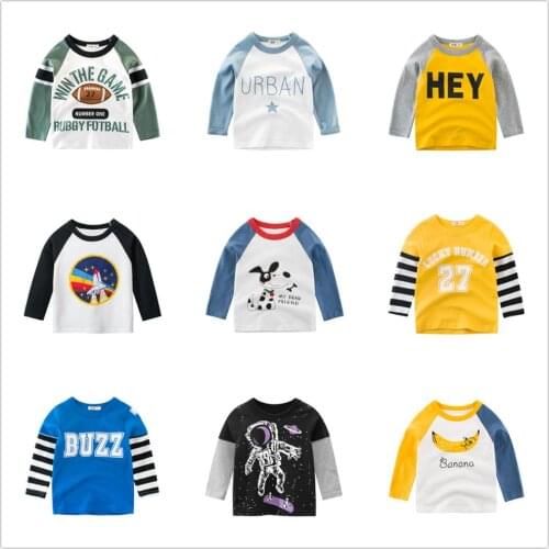 Kids T-shirts Boys Girls Long Sleeve O-Neck Tops Children Autumn Solid Cotton Sweatshirt 2-8 Years Boy Girl fornite T Shirts