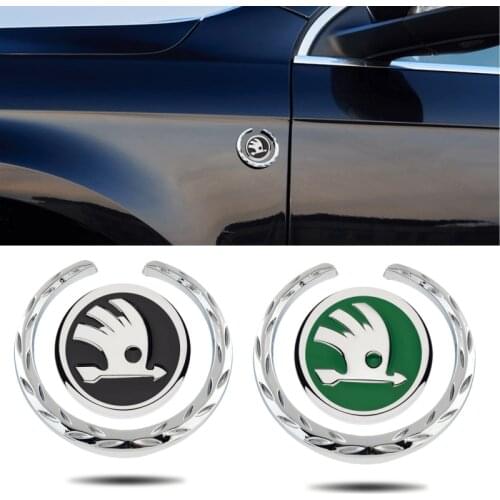 For Skoda Logo 2 Kodiaq Yeti Karoq Superb A7 Tour RS Octavia Fabia 1 Rapid Car Window Side Sticker Auto Body Emblem Decoration
