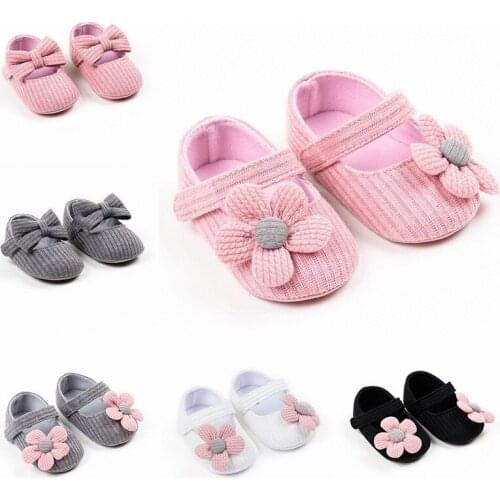 Baby First Walkers Clothing Baby Shoes Newborn Infant Pram Girls Princess Moccasins Bowknot Solid Soft Kids Shoes