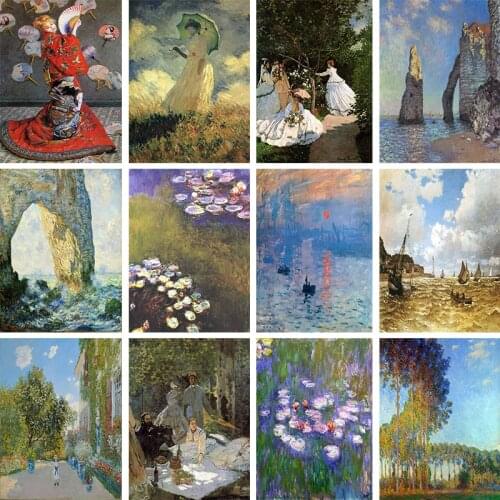Famous French Painter Claude Monet Series 5D DIY Diamond Painting Full Square/Round Diamond Embroidery Sale Rhinestones Picture