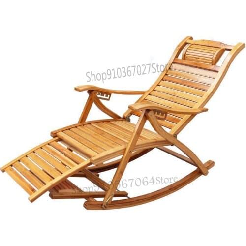 Recliner Home Adult Folding Rocking Chair Summer Balcony Lunch Break Office Nap Adult Easy Chair