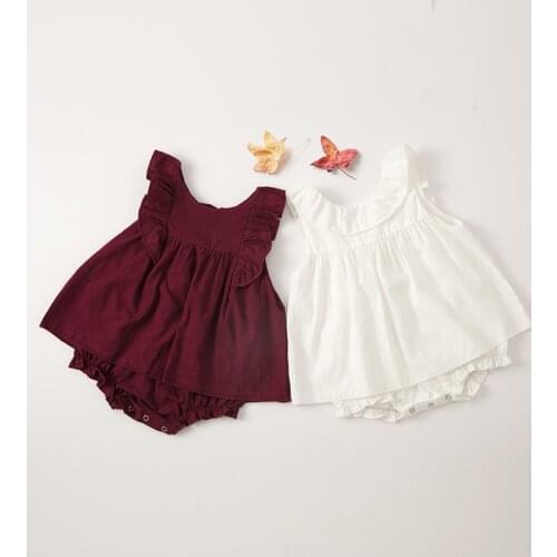 Summer New Baby Baby Young Virgins, Sleeveless Cotton Bitter Fleabane Bitter Fleabane Skirt Package Fart Lovely Climb Clothes