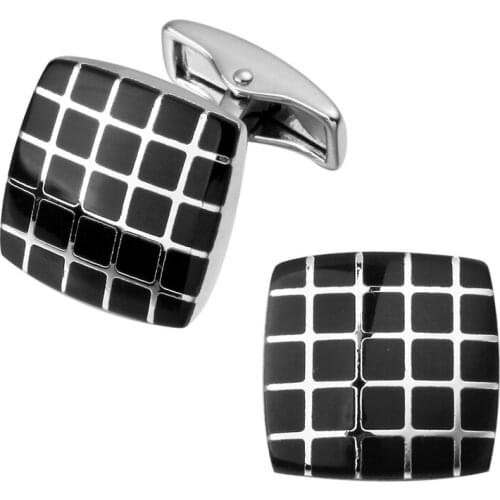 Fashion Brand Black Plaid Shirt Cufflinks accessories gifts for my friends 3 pair pack sale