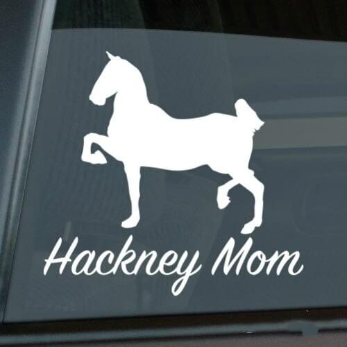 Hakney Mom Sticker Die Cut Vinyl windowriage Horse window decal Size(inch): 5.50 x 5.17