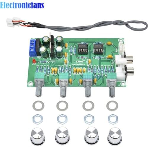 NE5532 4 Channel Control Circuit Telephone Preamp Stereo Pre-amp Preamplifier Tone Board Audio 4 Channels Amplifier Module DIY