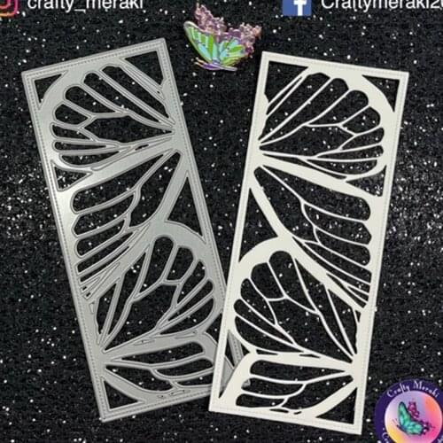 2021 New Arrival Butterfly Wings Rectangle Metal Cutting Dies Craft Scrapbooking Knife Mould Blade Punch Stencils Dies Cut Model