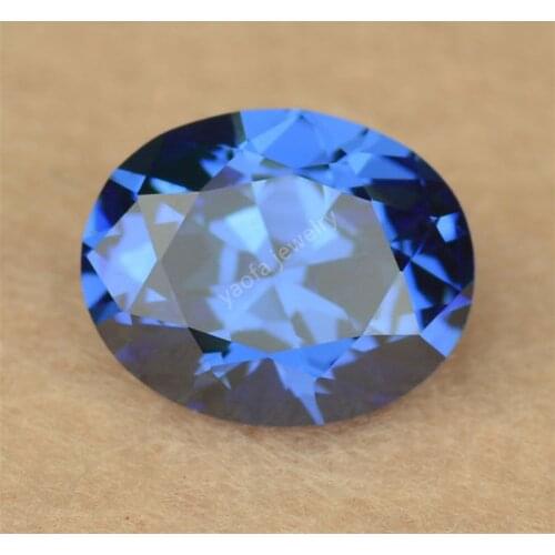 Wholesale Price 5A 2*3~13*18mm Loose CZ Oval Shape Cut Sapphir-e Dark Blue Lab Created Cubic Zirconia Stone For Jewelry Making