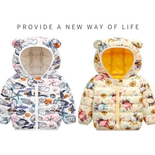Autumn and Winter Cartoon Childrens Down Padded Jacket Boys Clothes Girls Winter Coat