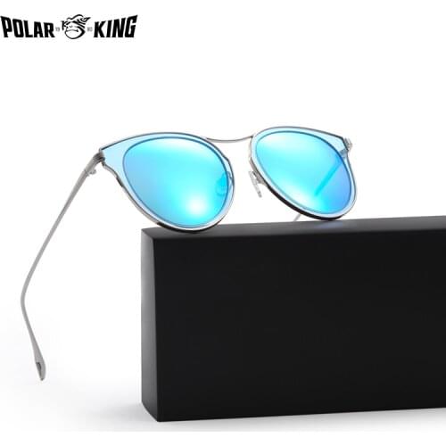 POLARKING Fashion Polarized Sunglasses Women Style Metal Frame Sun Glasses For Party Travel Lady Designer Oculos Feminino