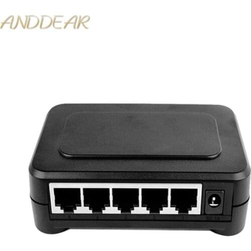 OEM factory Outlet Brand 5 Port Gigabit Ethernet Switch cheapest network switches 10/100/1000mbps US EU plug switch lan combo