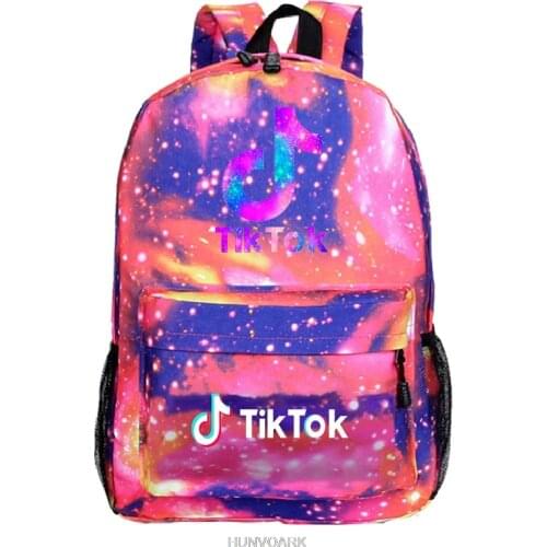 TIK TOK School Bag Backpack Storage Bag Teen Girl Boy Large Capacity Rucksack Travel Laptop Mochilas