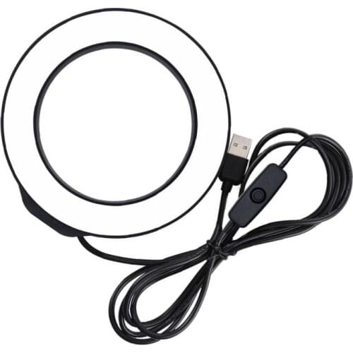 Photography LED Selfie Ring Light Metal Dimmable Camera Phone Ring Lamp Without Stand Tripods For Makeup Video Live Studio