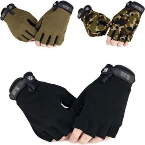 Tactical lightweight breathable outdoor cycling fishing half-finger gloves sports non-slip protective gloves hiking travel mount