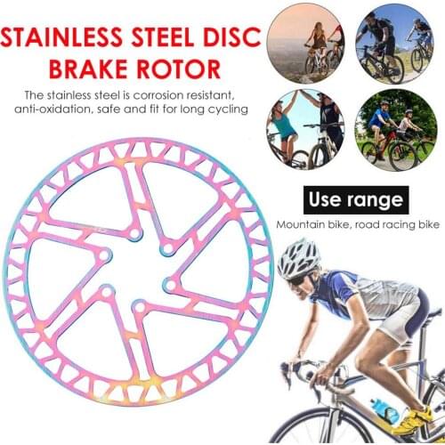 Bicycle Disc Brake Stainless Steel Bright Color Corrosion Resistance Lightweight Rust-resistant Bike Rotor Pad Cycling Equipment