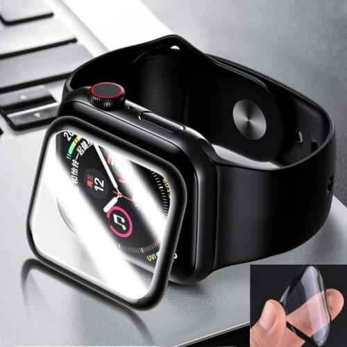 3D Soft Edge Protective Film Full Cover For iwatch Apple Watch Series 4/5/6/SE S4/S5/S6 40mm 44mm Screen Protector Case(No Glass