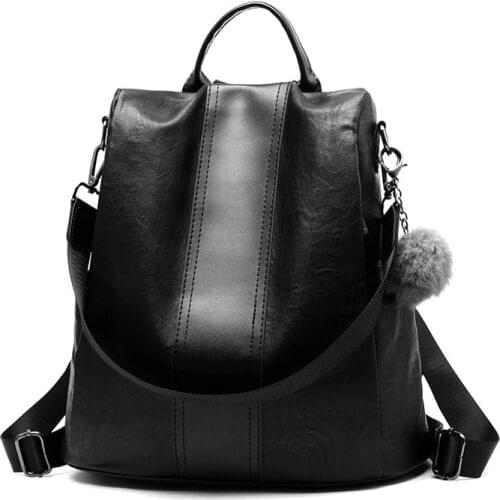 Women Backpack Waterproof Fabric Large Female Shoulder Bag Large Capacity Simple Style Casual Travel Bag