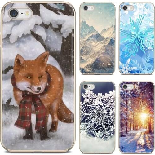 Winter snow Snowflake For Huawei Y6 Y5 2019 For Xiaomi Redmi Note 4 5 6 7 8 Pro Mi A1 A2 A3 6X 5X 7A Silicone Phone Bag Case