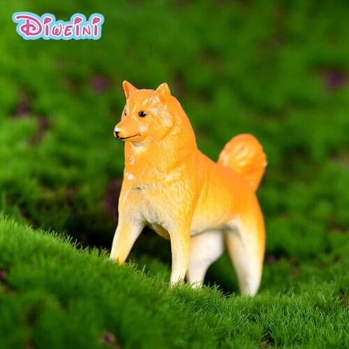 Golden Dog model Cartoon Animal toys Miniature Figurine baby home decoration PVC craft Creative Toys Micro landscape decoration