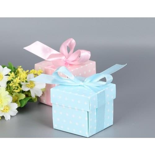 10pcs Speck Baby Boy Girl Party Candy Boxes Baby Shower Favors Baby Birthday Party Sweet Box Chocolate Bag Box