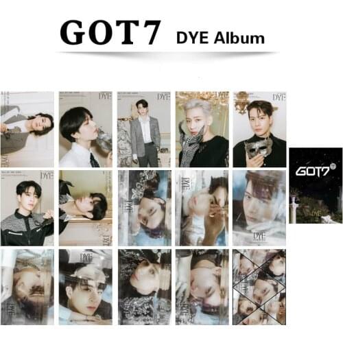 15pcs/set Kpop GOT7 photocard NEW Album Dye Double-Sided HD print for fans collection K-pop GOT7 lomo card high quality New Card