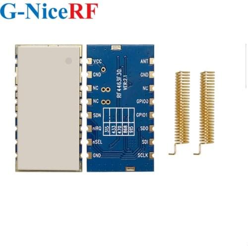 2pcs/lot RF4463F30 1W FSK Wireless SI4463 Transceiver Module |433MHz Wireless RF Receiver Module