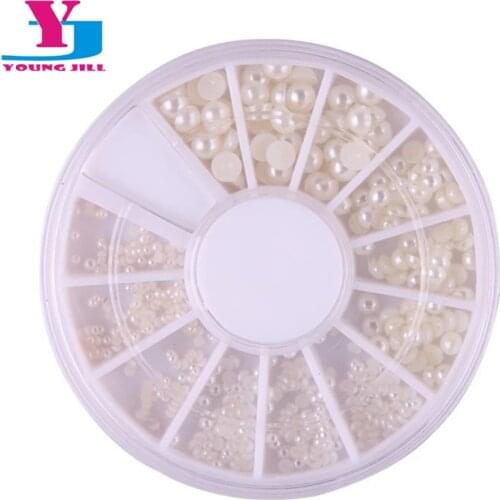 5 Box New Pearl Stone 4 Sizes Princess Nail Art Rhinestone Decoration DIY Acrylic Beauty Accessorios Tools 3D Nail Art Suppliers