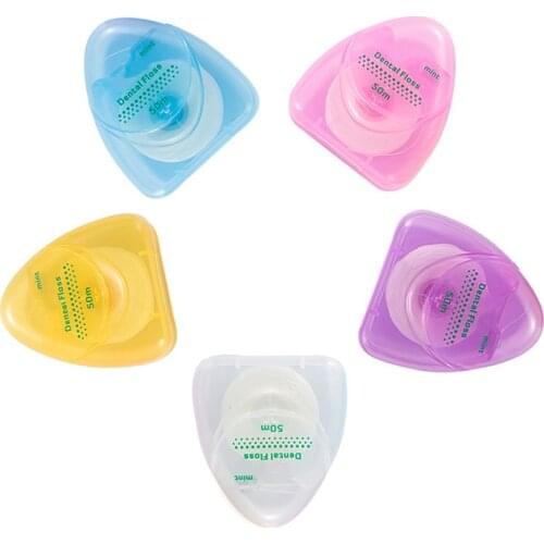 50M Dental Floss Oral Hygiene Kit Teeth Care Oral Care Essential Floss Dental Floss with Case Dental Hygiene Teeth Clean Flosser
