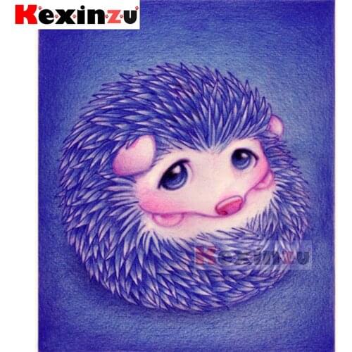 5d diamond painting full Square/Round diamond embroidery-Curly hedgehog-rhinestone DIY mosaic Cross Stitch 3D Home Decor Y0431