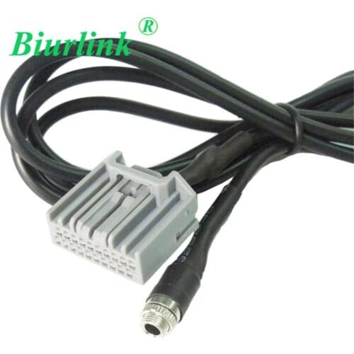 Biurlink Aux Adapter Audio Cable 3.5MM Female for Apple iPhone iPod Fit for Honda Accord Civic CRV