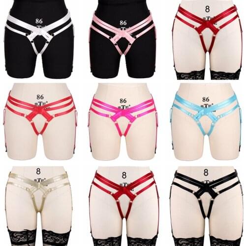 Multiple Colour Bondage Triangle Panties Harness Womens Underwear Elastic Straps Fetish Lingerie Ladies Garter Women Wedding