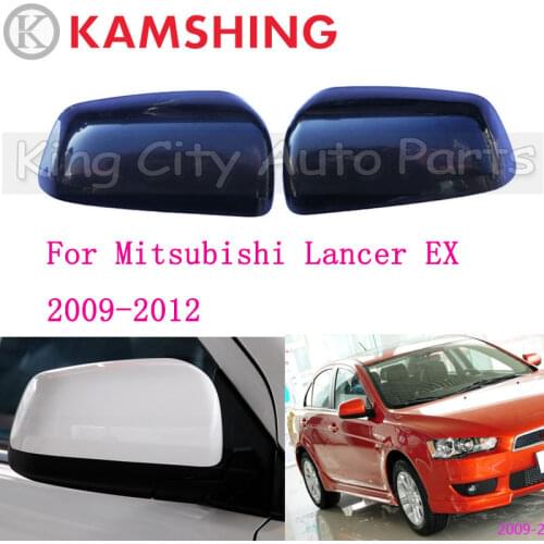 CAPQX 2pcs For Mitsubishi Lancer EX 2009 2010 2011 2012 Outside Rearview Mirror Cover Rear View Mirror Lid Garnish Shell Housing