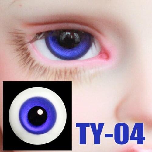 G10-167 children toy bjd sd 1/3 dolls props Accessoriess eyesball Black pupil without lines purple glass eye with box 1 pair