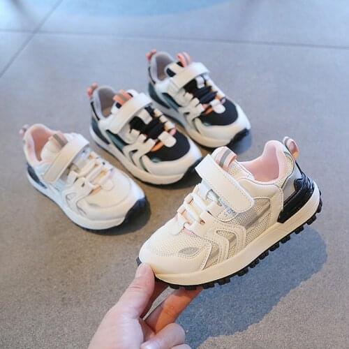 Children shoes Boys Breathable Sports Shoes 2021 Autumn Girls Casual Shoes Boys Mesh Flat Running Shoes