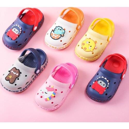 Childrens Hole Slippers Kids Baby Girls Home Bathroom Shoes Boys Sandals Kindergarten Cartoon Beach Shoes
