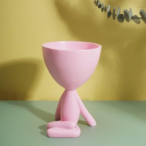 Home Garden Decoration Glazed Ceramic Flower Pot Humanoid Succulent Planter Cute Flowerpots Plant Container Decoration Crafts