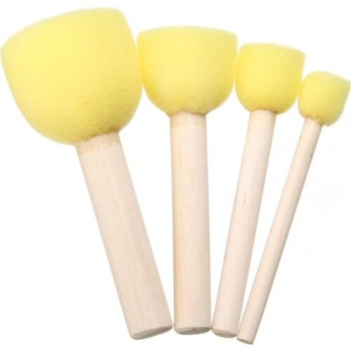 Mayitr 20Pcs DIY Stencil Brush Dabbers Sponge Tool Furniture Craft Sponge Paint Foam For Children Early Toy