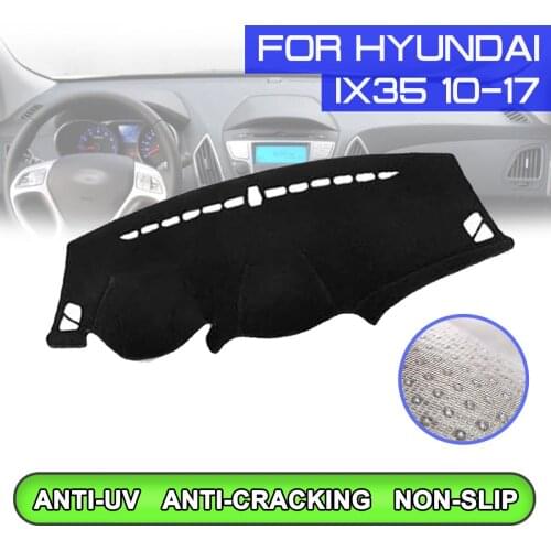 Car Dashboard Mat Anti-dirty Non-slip Dash Cover Mat UV Protection Shade for Hyundai ix35 2010 2011 2012 2013 2014 2015-2017