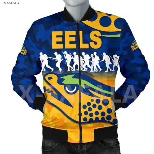 Eels Colorful Rooster Skull Tattoo 3D Printed Men Women Bomber Jacket Zipper Casual Harajuku Streetwear Tracksuits Thick Coats