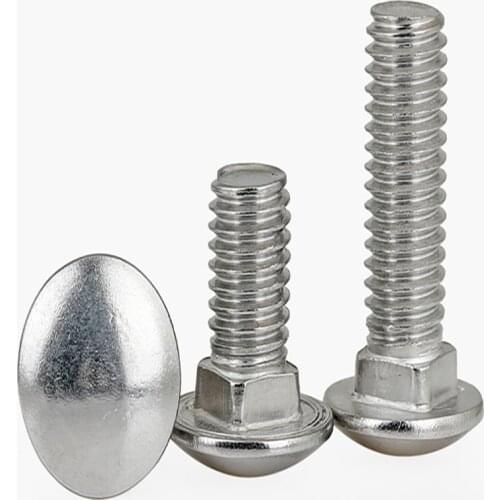 Small head m4-m12 stainless steel large flat semicircular bolt square neck screw bridge shelf