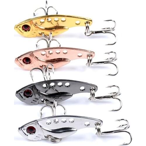 Metal VIB Lures 7g Vivid Vibrations Spoon Lure Fishing Bait Bass Artificial Hard Bait Cicada Lure VIB Bait 3D Eyes 1 Pcs