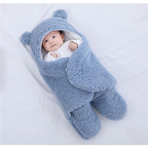 Soft Newborn Baby Wrap Blankets Baby Sleeping Bag Envelope For Newborn Sleepsack Comfortable Thicken Cocoon For Baby 0-9 Months