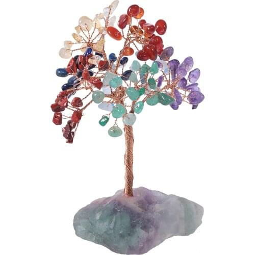 Natural Crystal Amethyst Money Tree Slices Mineral Stone Fluorite Base For Luck Wealth Home Decoration Office Ornaments