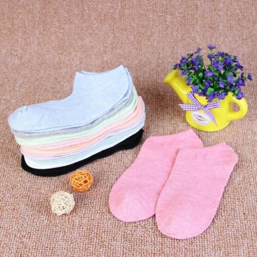 Wholesale 100 Pairs/Lot New Fashion Socks Casual Lady Womens Slipper Solid Sneakers Invisiable Heel Pain Soft Socks OFWZ-021