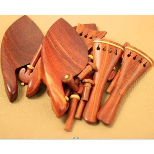 Wholesale 3 Sets High Quality Natural Rosewood 4/4 Violin Accessories Peg Tailpiece Thinrest Endpin